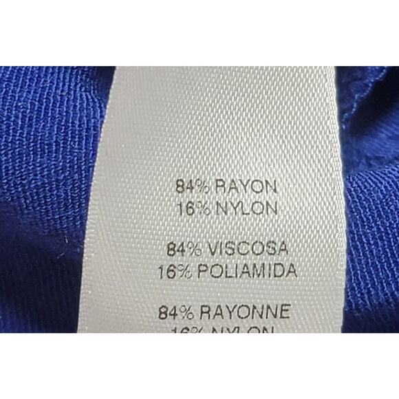 Chico's Blue Notched Collar Open Front Blazer 1 Medium Lightweight Soft Flowy - Picture 4 of 5
